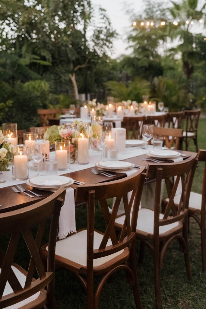 elegant outdoor wedding reception in cabo