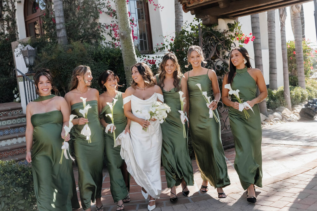bride and bridesmaids