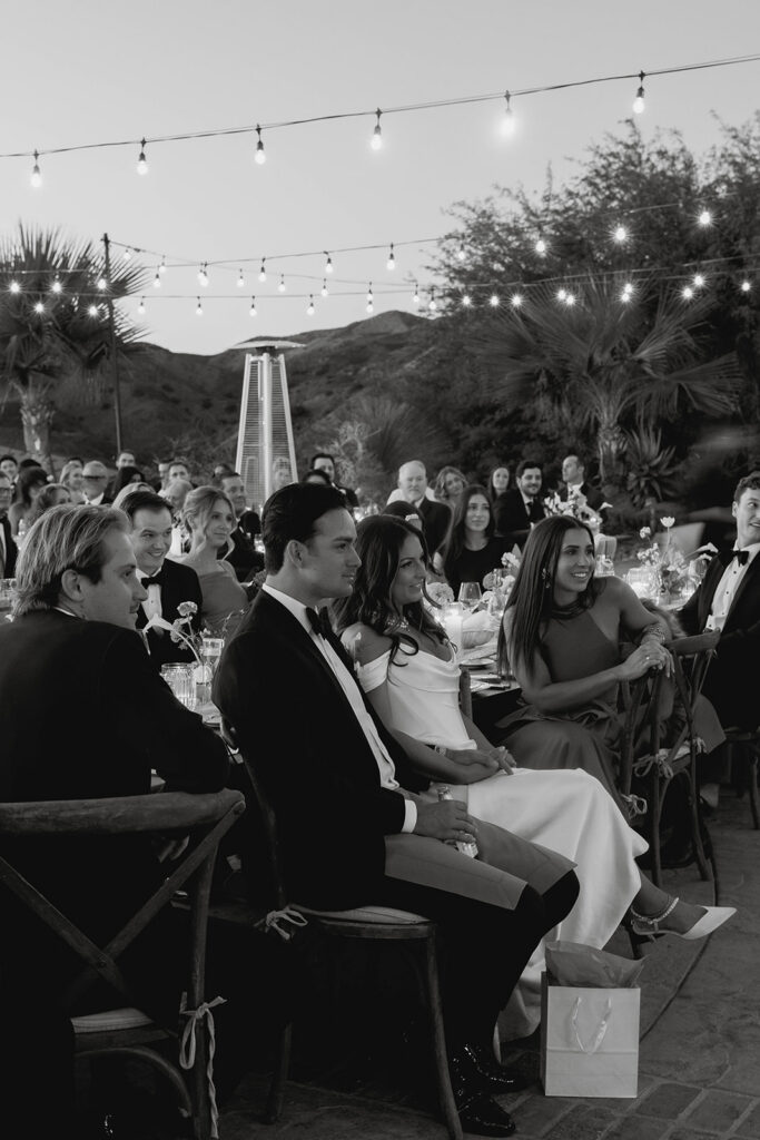 candid wedding reception moments at the hummingbird nest ranch