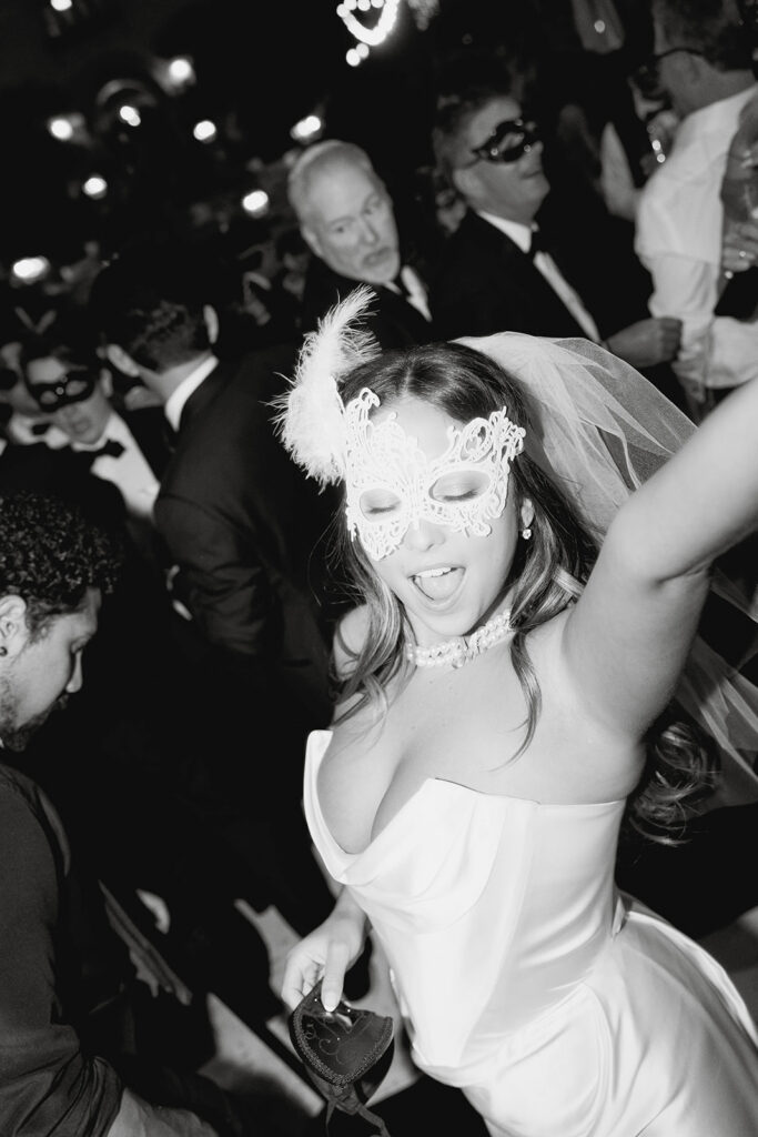 fun masquerade wedding reception party at the hummingbird nest ranch