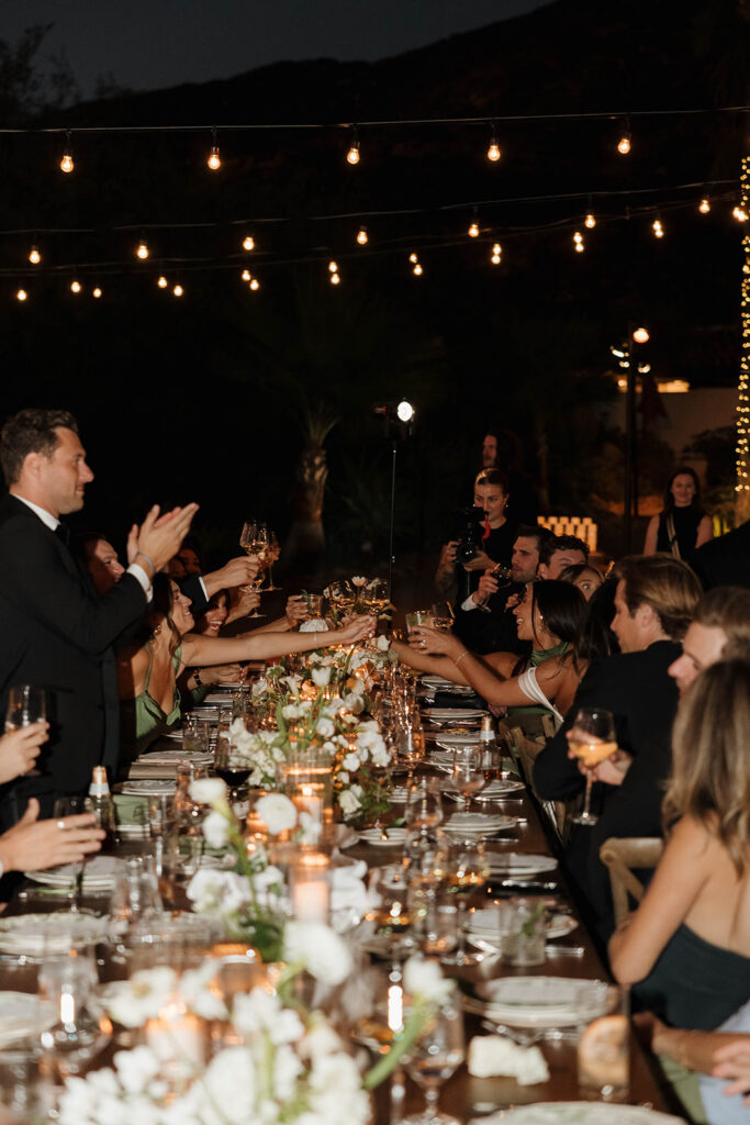 candid wedding reception moments at the hummingbird nest ranch