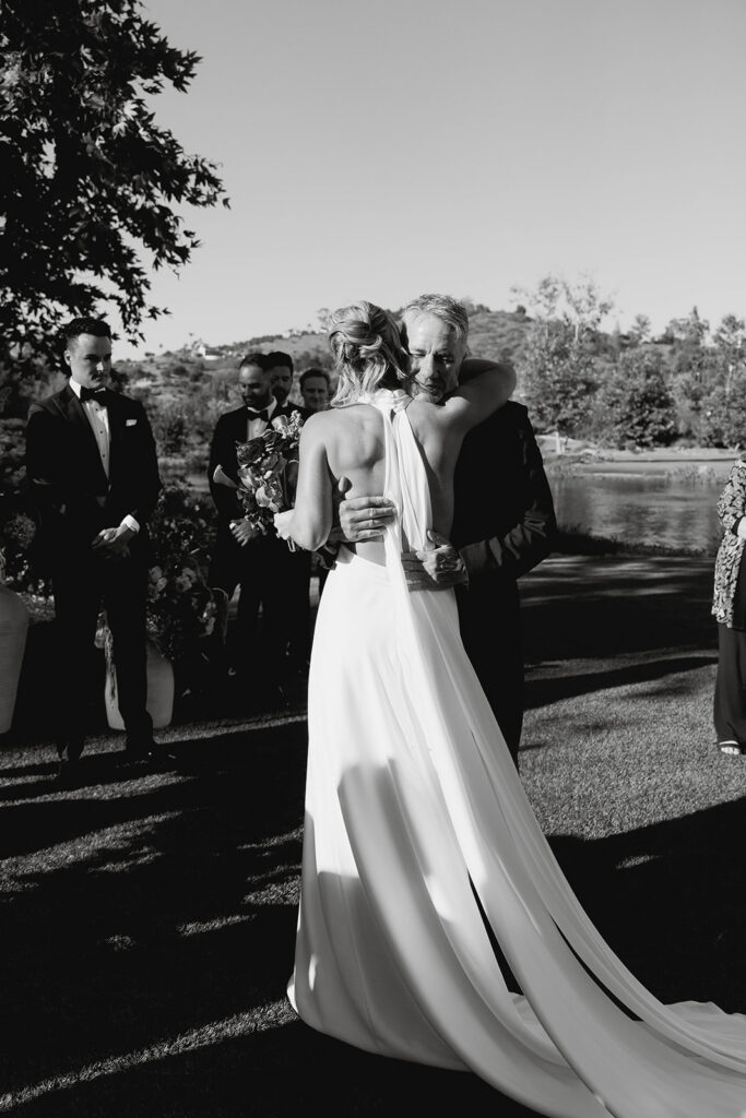 dad giving away the bride 