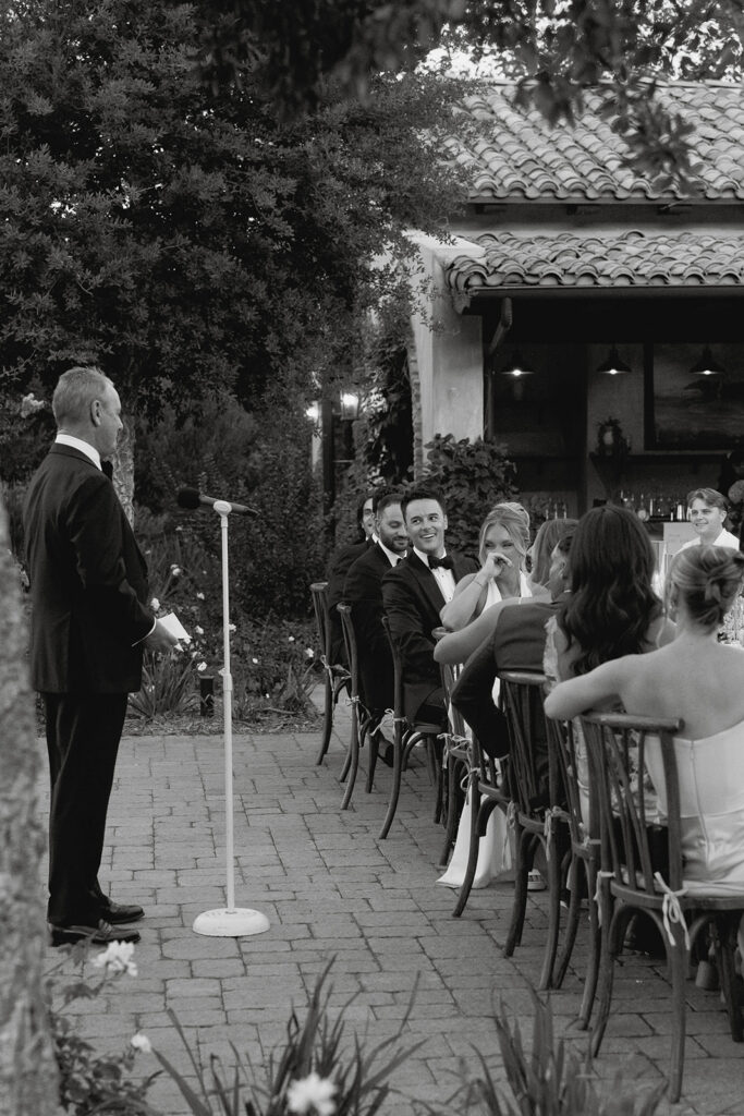candid wedding reception moments at the monserate winery wedding venue