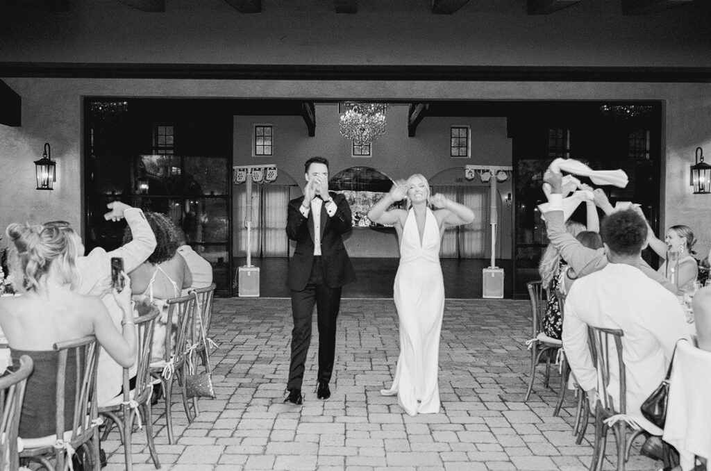 candid wedding reception moments at the monserate winery wedding venue