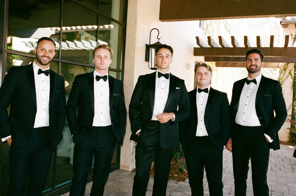 elegant groom and groomsmen