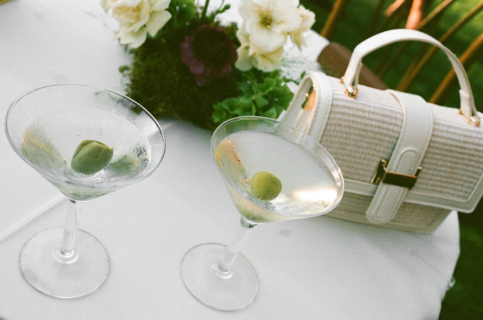 close up of martinis