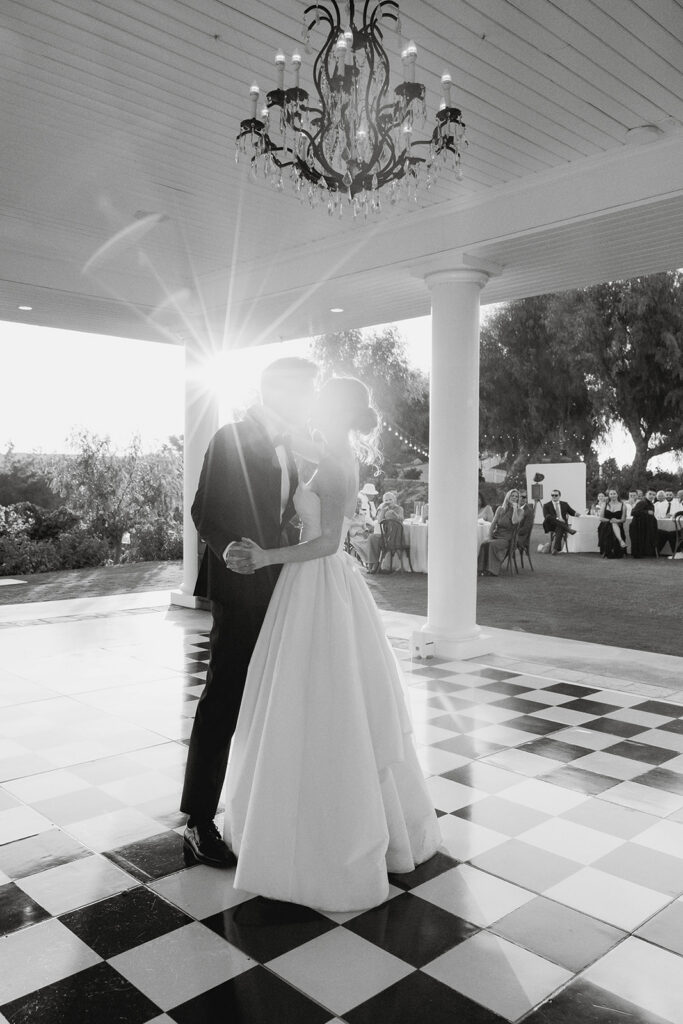 bride and groom first dance