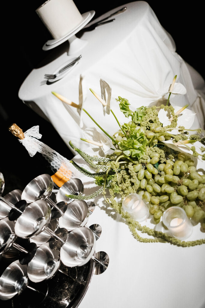 elegant outdoor wedding reception set up at morgan estate