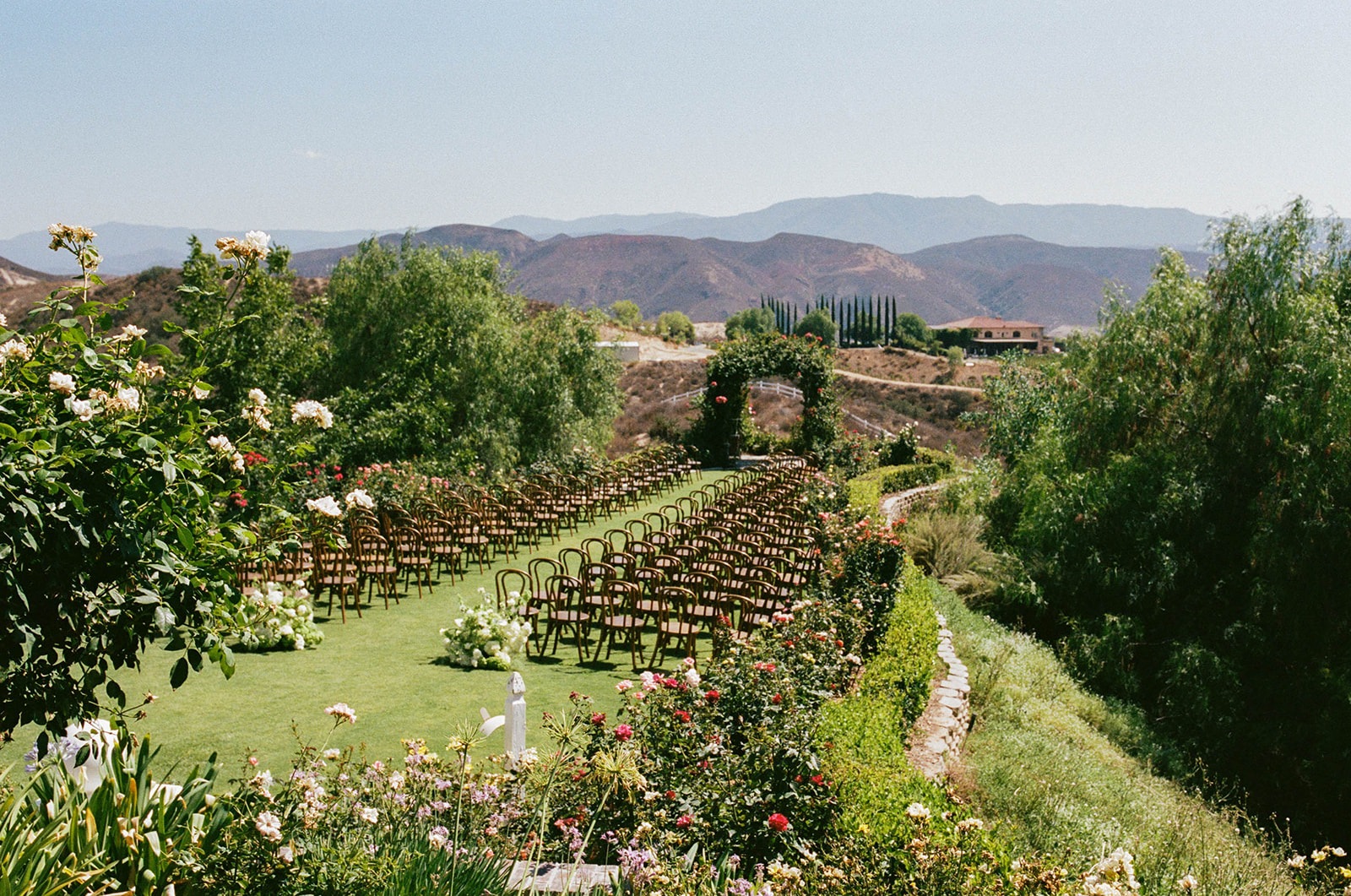 vineyard ceremony space at Morgan estate, california