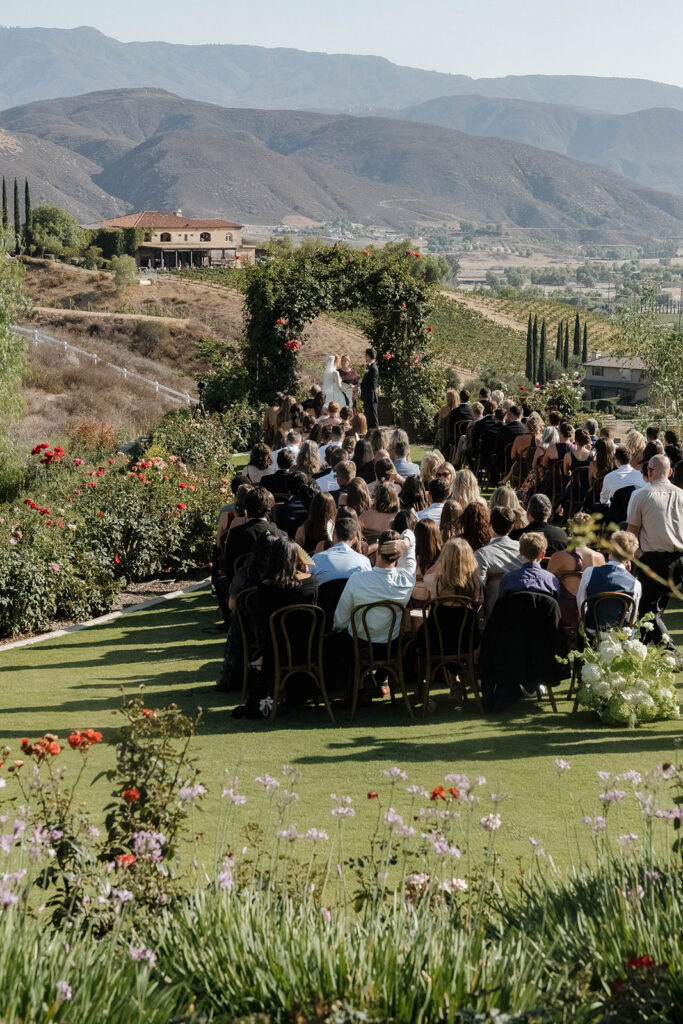 vineyard ceremony space at Morgan estate, california