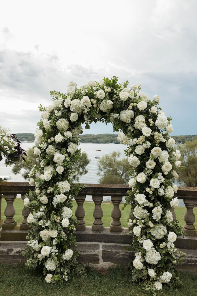 lakeside wedding ceremony space at stone manor, wi
