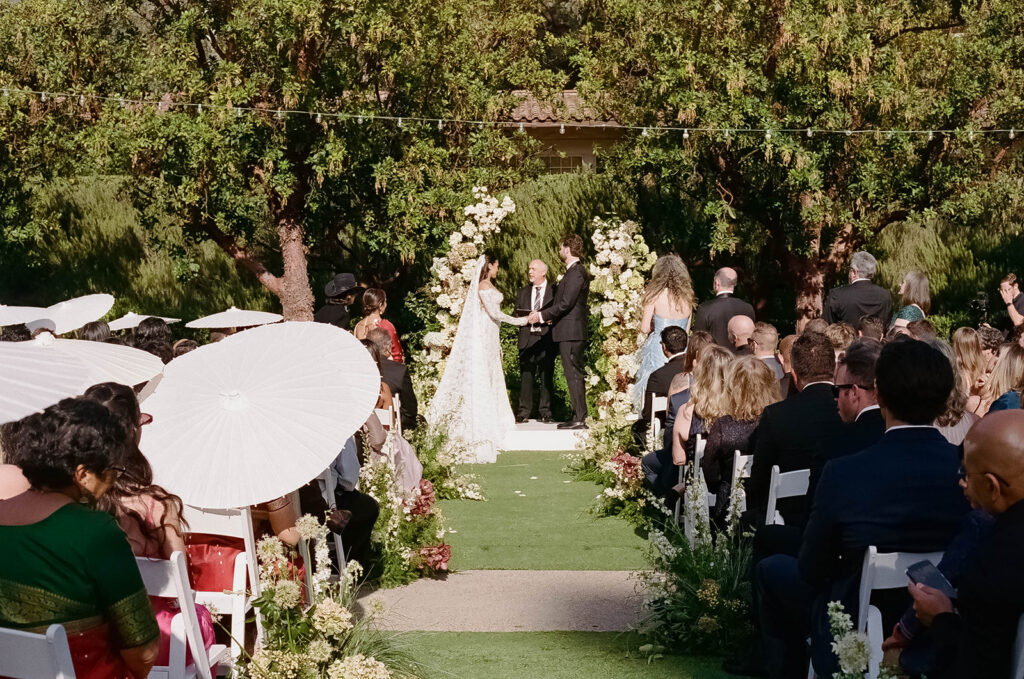 candid moments during rancho bernardo inn wedding ceremony