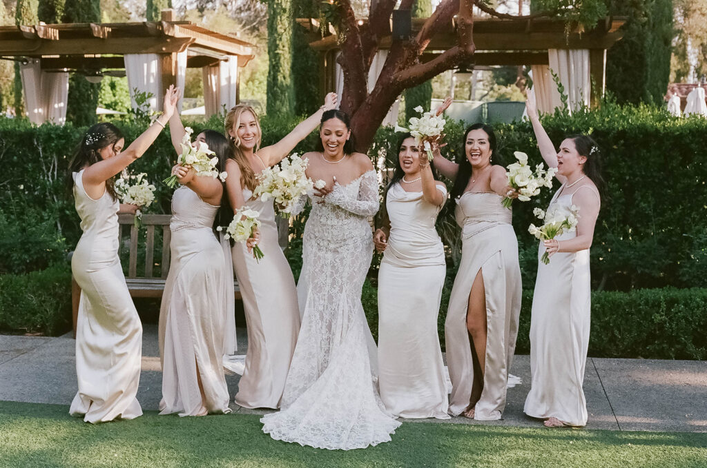 bride and bridesmaids
