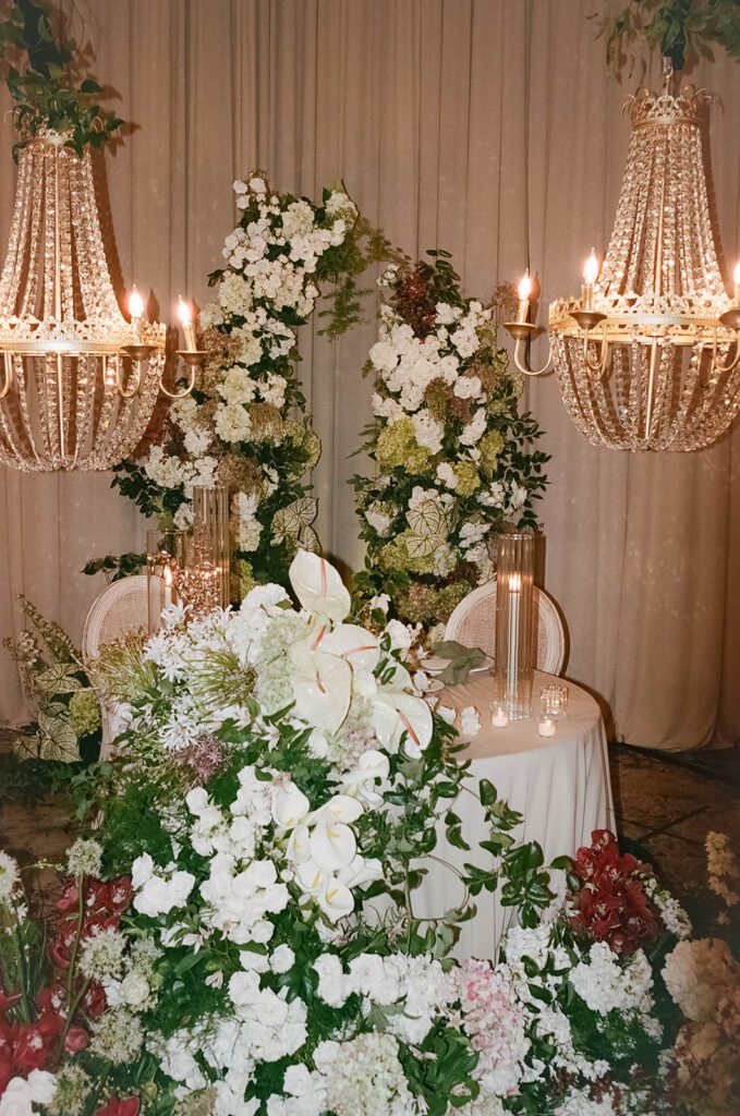luxurious indoor wedding reception set up in rancho bernardo inn
