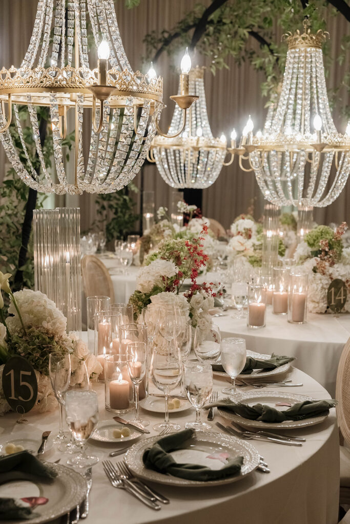 luxurious indoor wedding reception set up in rancho bernardo inn