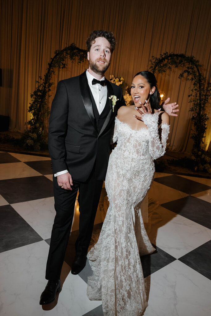 candid bride and groom moments during their rancho bernardo inn wedding reception