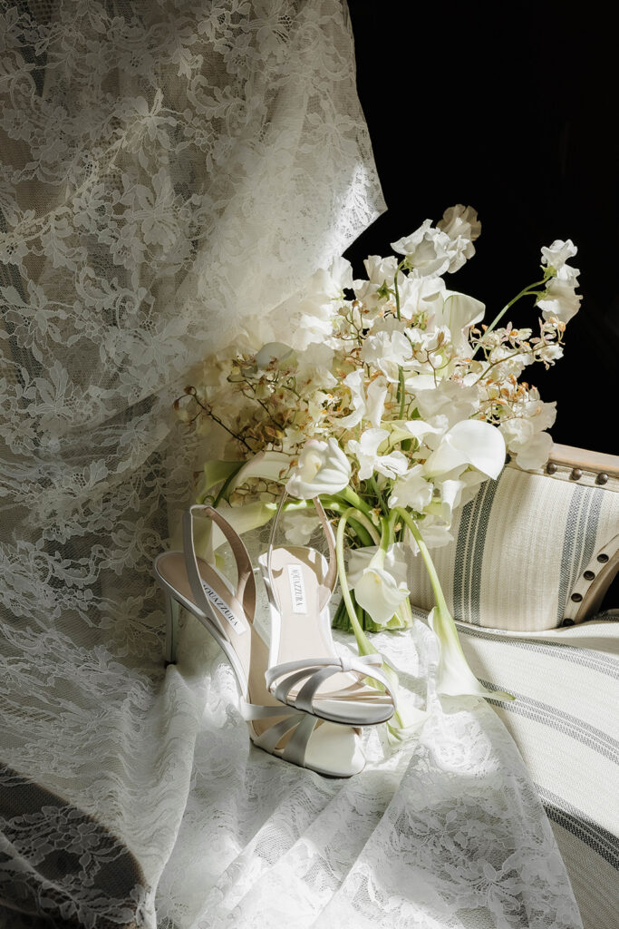 elegant wedding detail shot