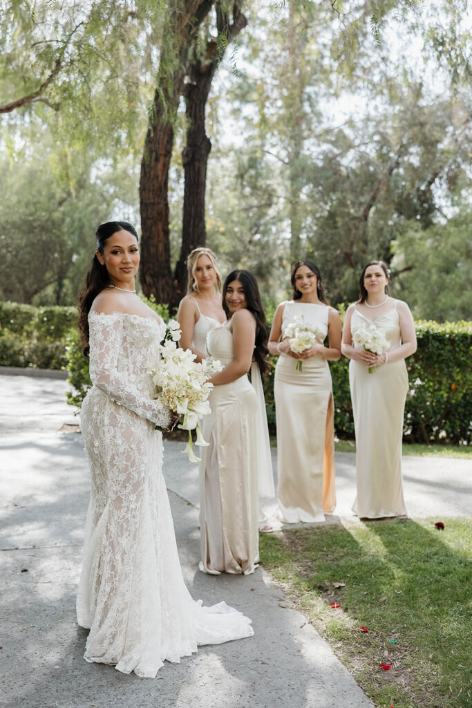 bride and bridesmaids