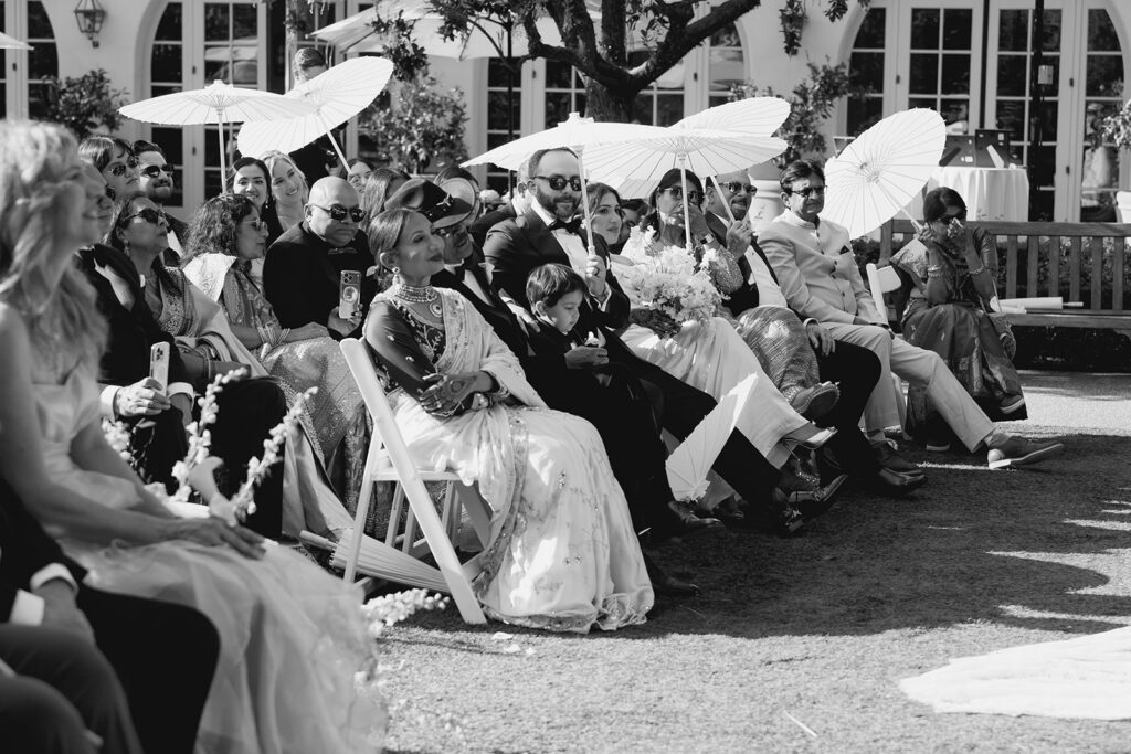 candid moments during rancho bernardo inn wedding ceremony
