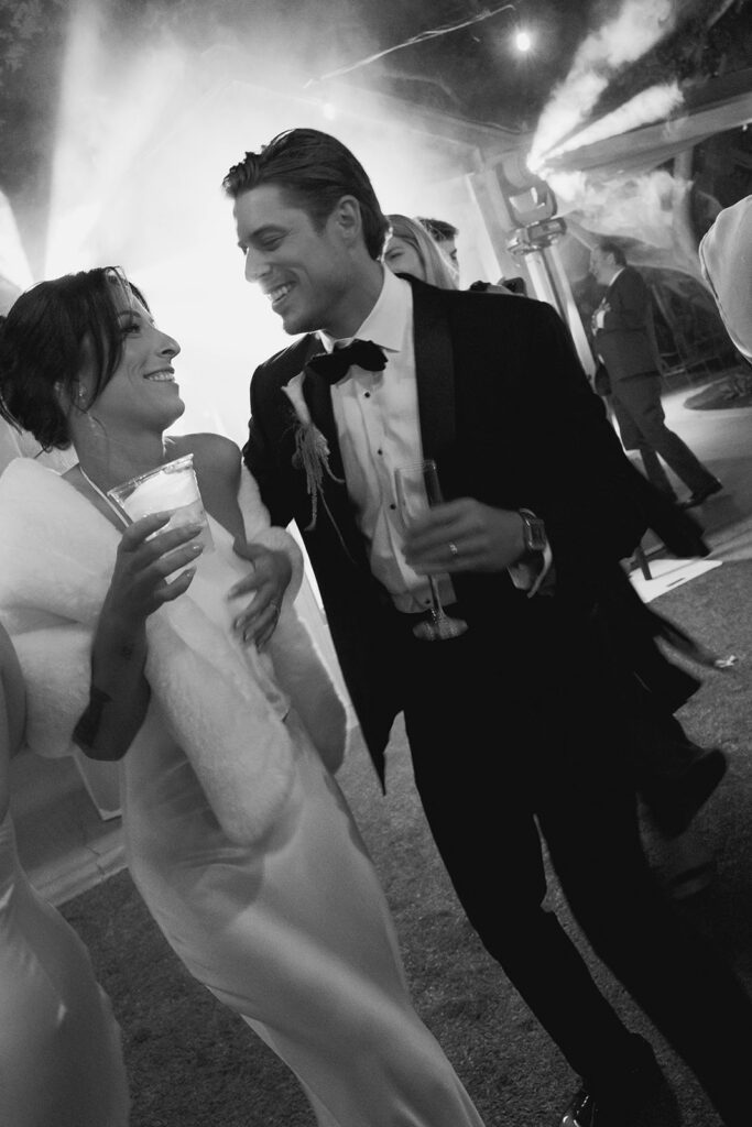 candid wedding reception moments during a california outdoor wedding day