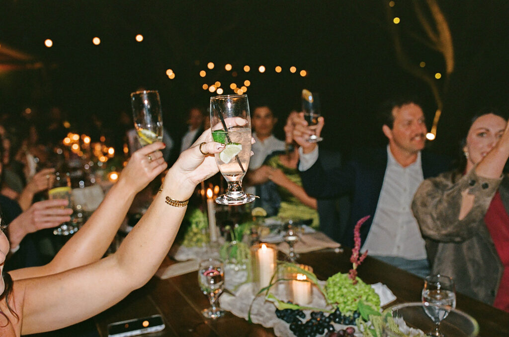 candid wedding reception moments during a california outdoor wedding day