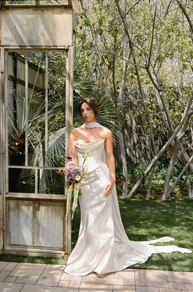 editorial bridal portrait at the Botanica wedding venue in Oceanside, CA
