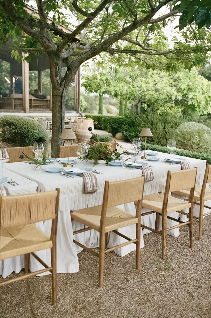 outdoor reception set up at olive branch ranch, an ojai wedding venue
