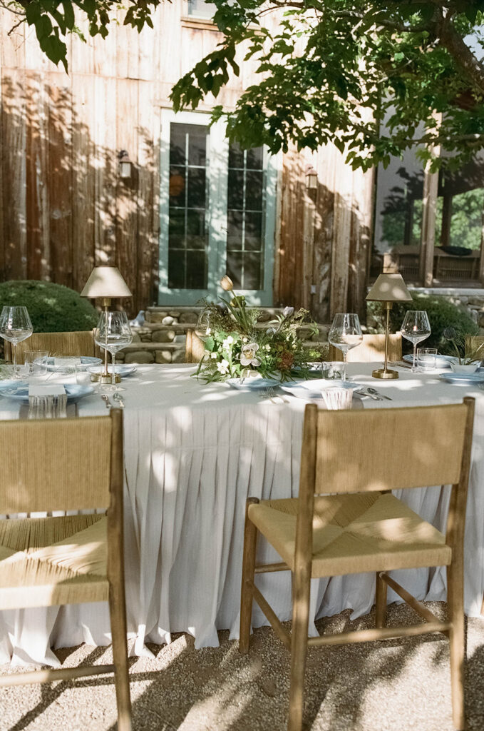 outdoor reception set up at olive branch ranch, an ojai wedding venue