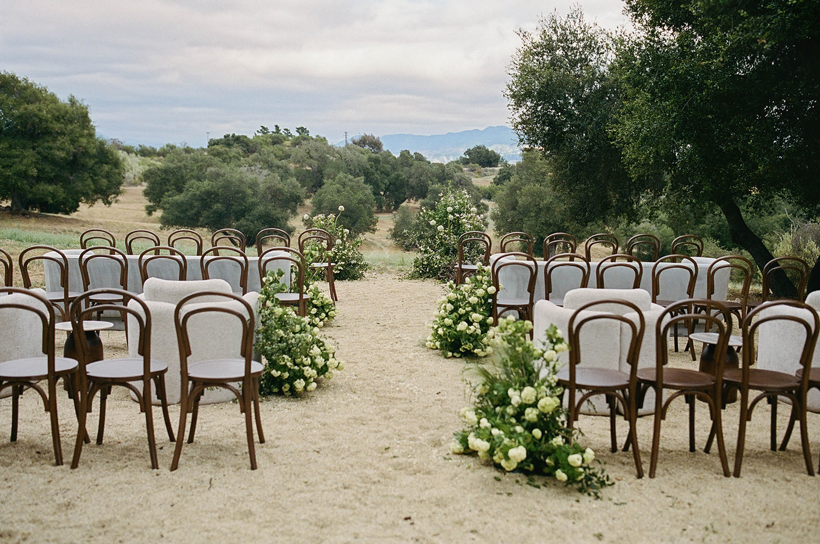 outdoor ceremony space at olive branch ranch, an ojai wedding venue