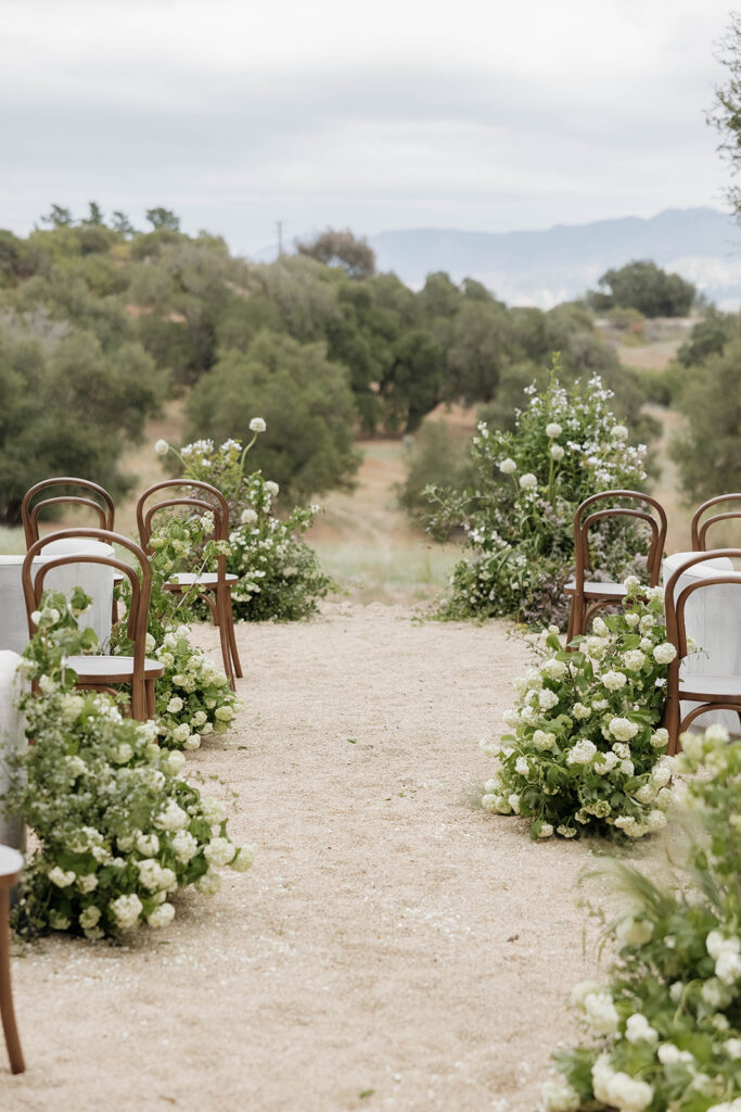 outdoor ceremony space at olive branch ranch, an ojai wedding venue