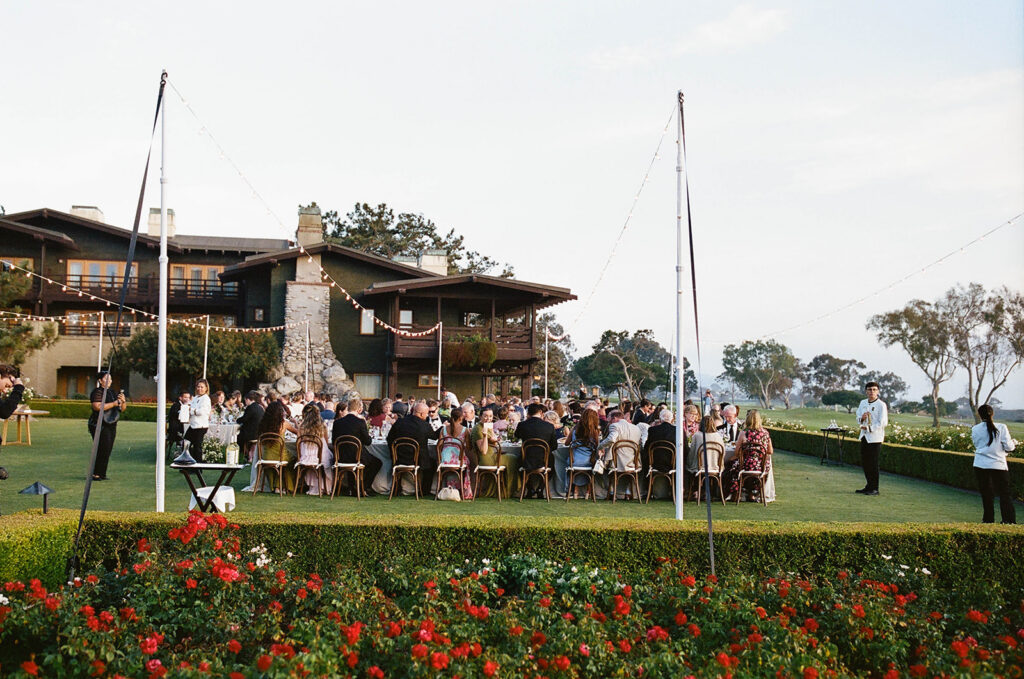 the lodge at torrey pines outdoor wedding reception set up