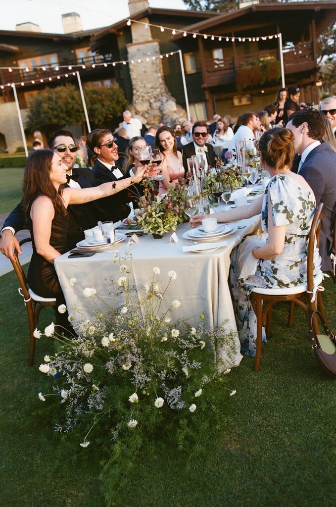 the lodge at torrey pines alfresco wedding reception decor and table settings