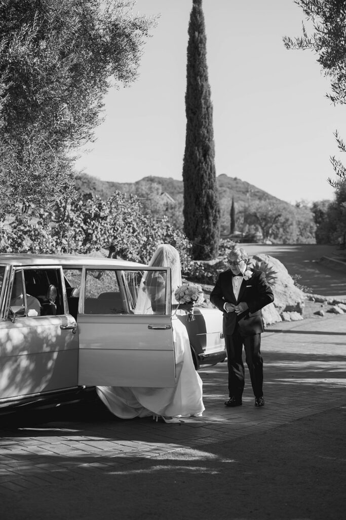 dad walking bride down the aisle